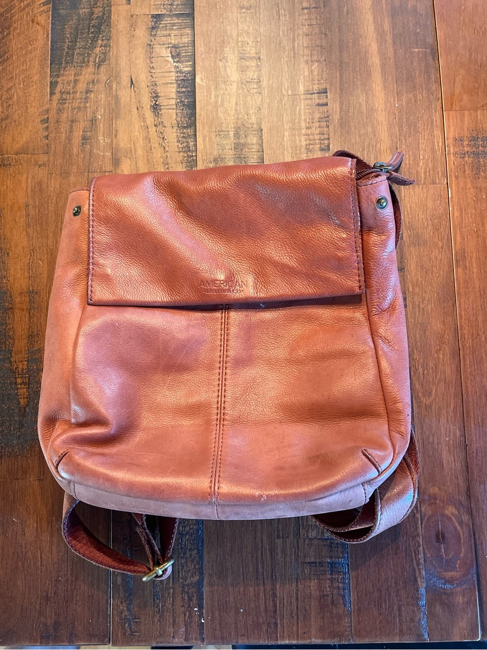 American Leather Co Leather Backpack - Flap Front